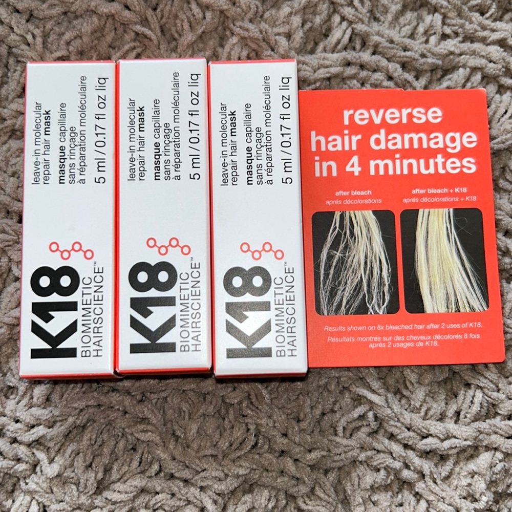 K18 TRAVEL SIZE HAIR MASK X3